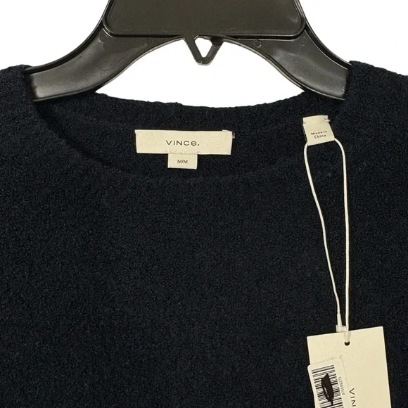Vince $345 soft boucle silk cashmere long sleeve crewneck sweater‎ M - Picture 4 of 12